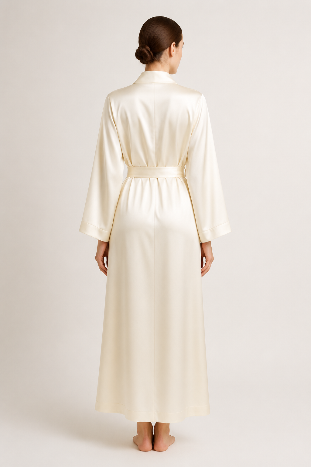 Oyster White Silk Gown – Serica House - Image 2