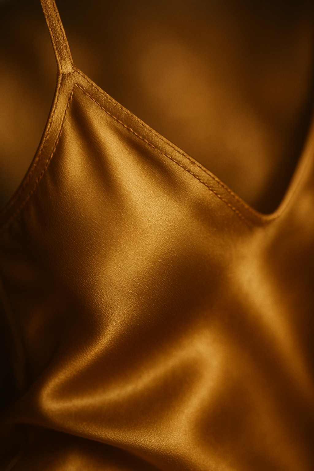 Antique Gold Silk Slip Dress – Timeless Elegance - Image 3