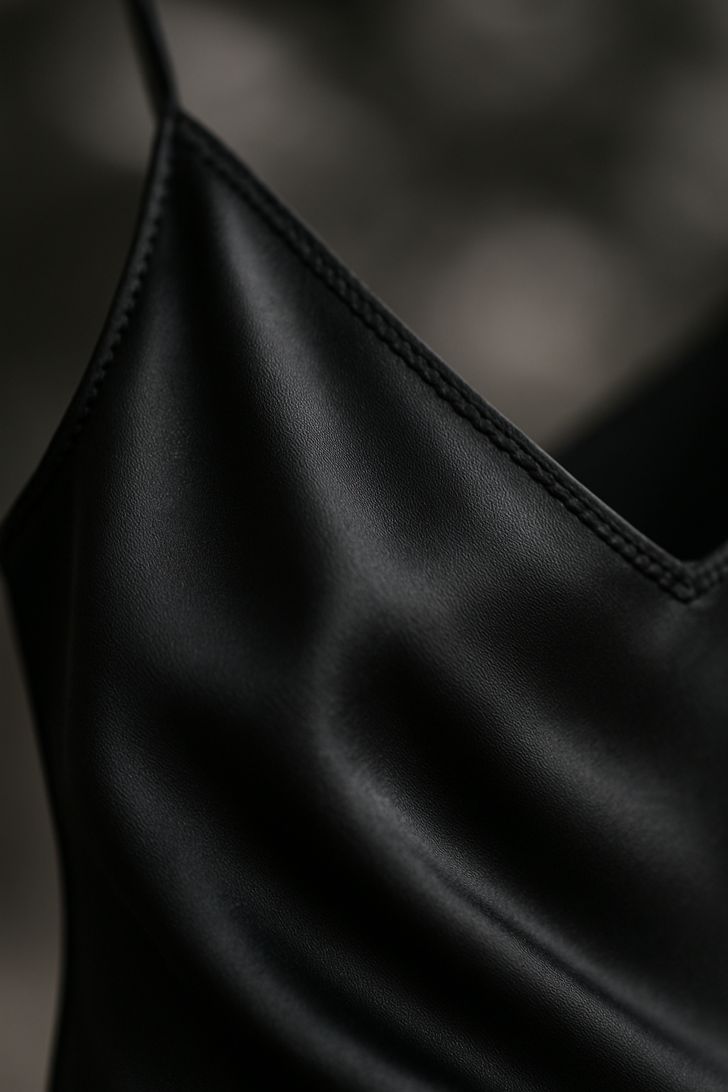 Black Silk Mini Slip Dress – Sleek Nightwear - Image 3