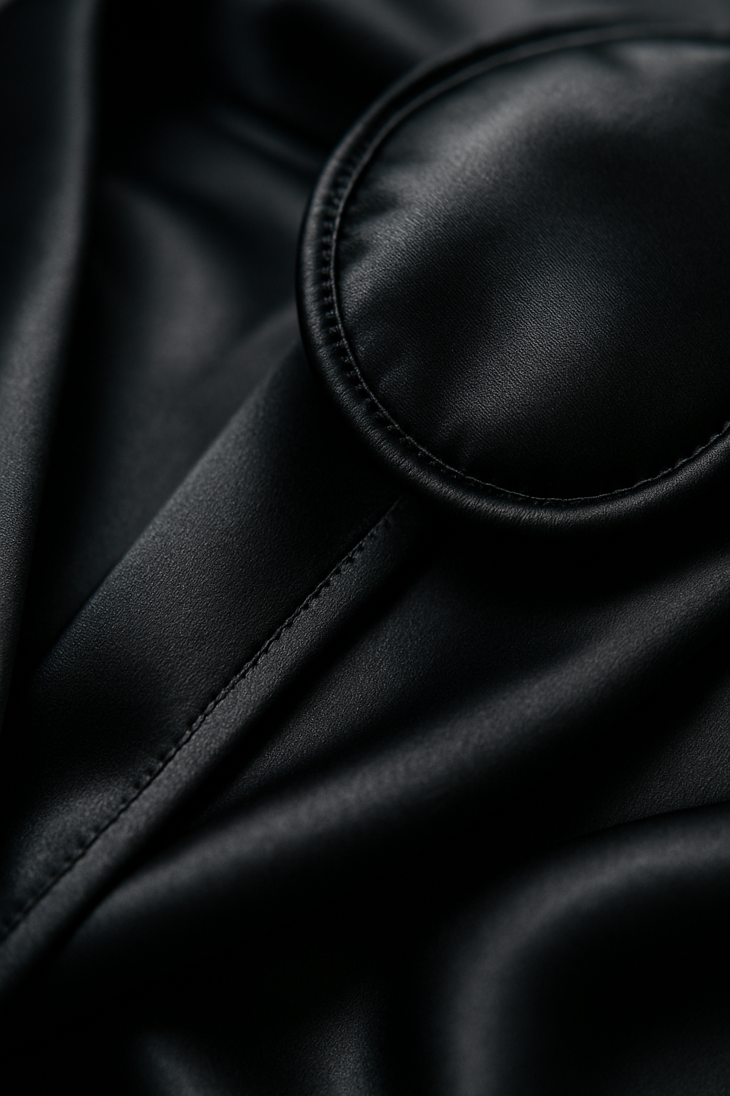 Close-up of black silk sleep mask