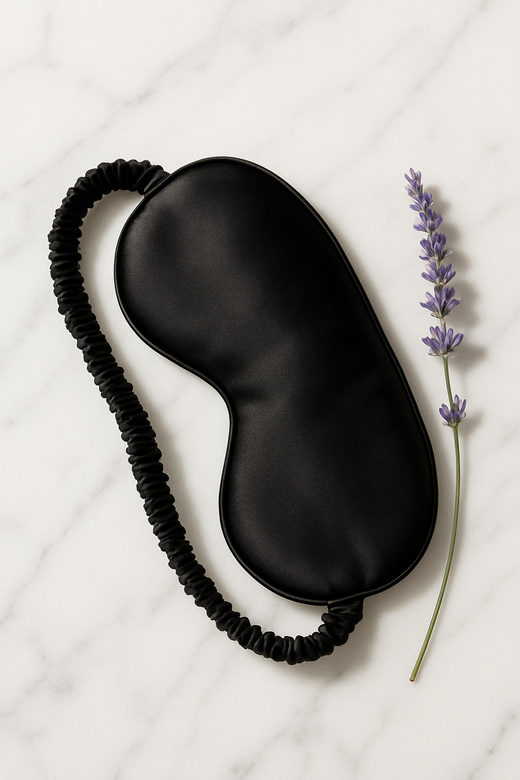 Luxury Black Silk Sleep Mask - Serica House