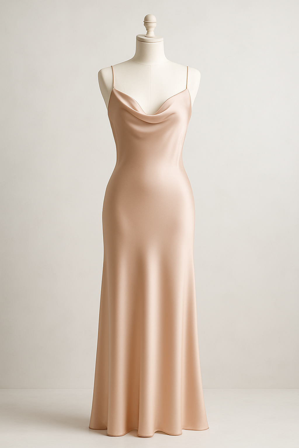 Blush Maxi Silk Slip Dress – Timeless Elegance - Image 4
