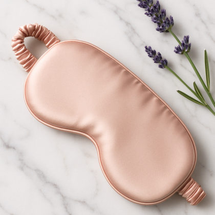 Blush Pink Silk Sleep Mask – Dreamy Nights