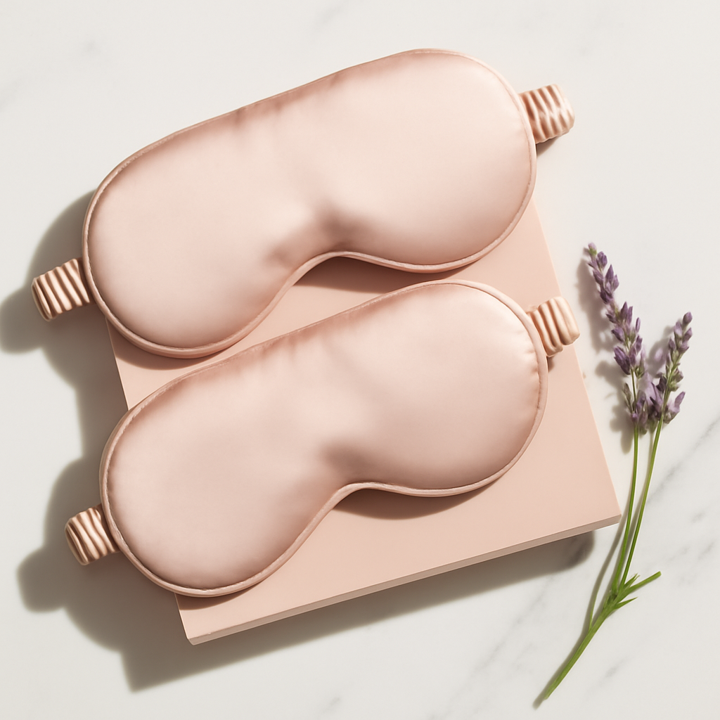 Blush Silk Eye Mask Set 2-Pack – Ultimate Comfort - Image 2