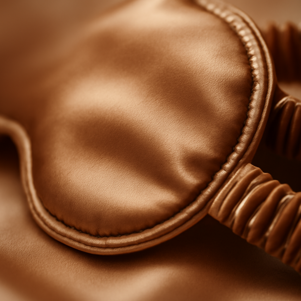 Caramel Silk Sleep Mask – Tranquil Evenings - Image 3