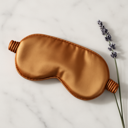 Caramel Silk Sleep Mask – Tranquil Evenings