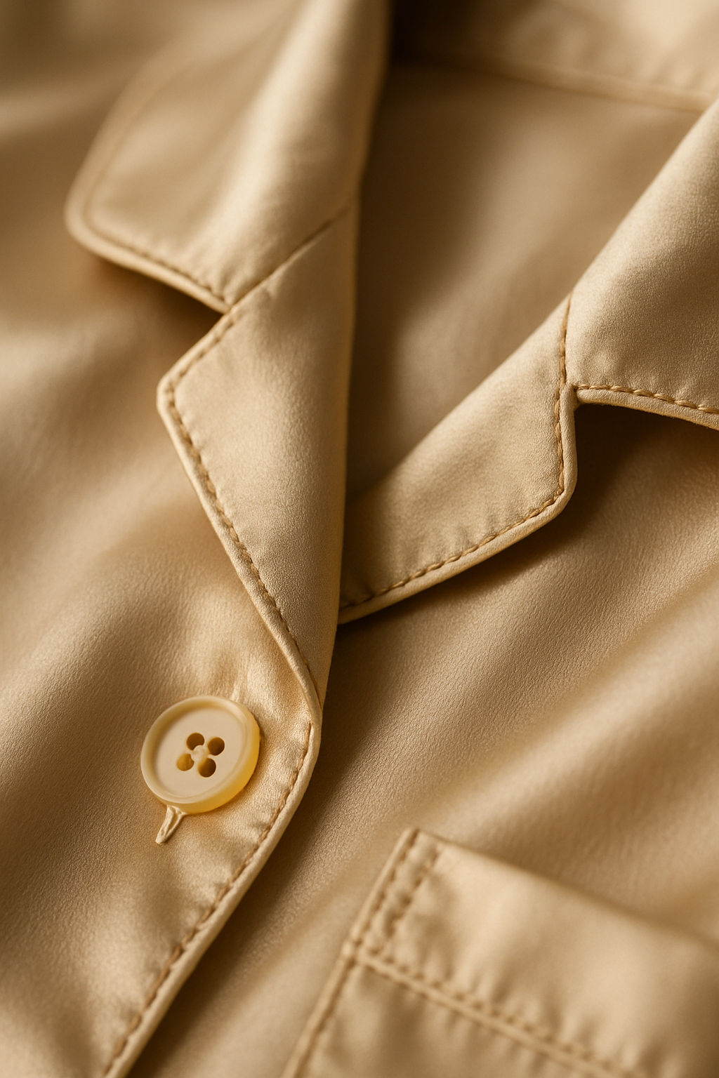 Champagne Silk Pajama Set | Effortless Elegance - Image 3