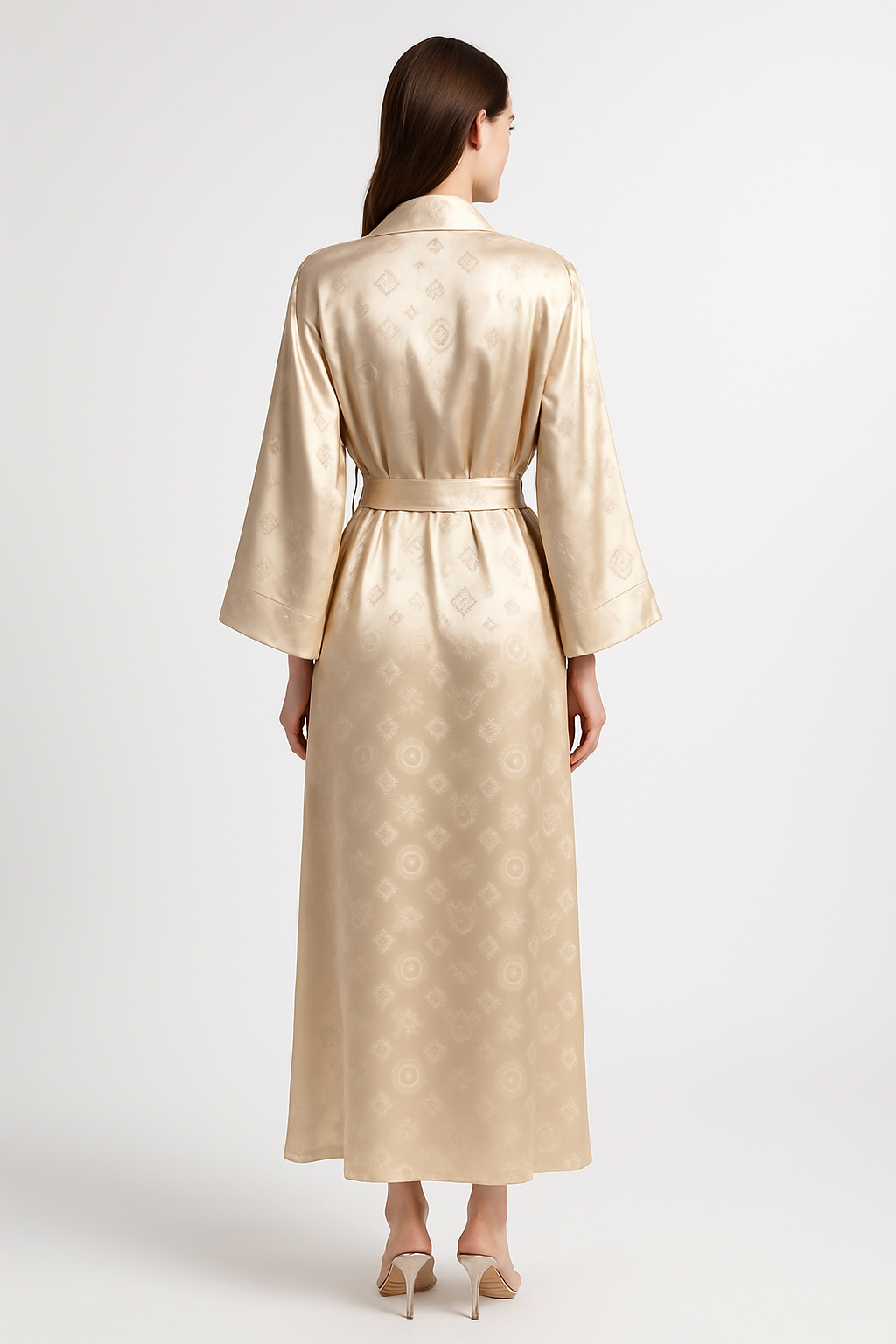 Personalized Champagne Silk Robe | Serica House - Image 2