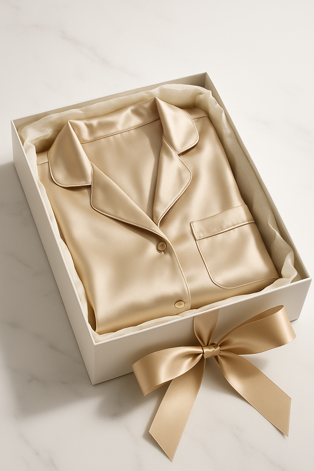 Champagne Silk Pajama Gift Set | Serica House - Image 2