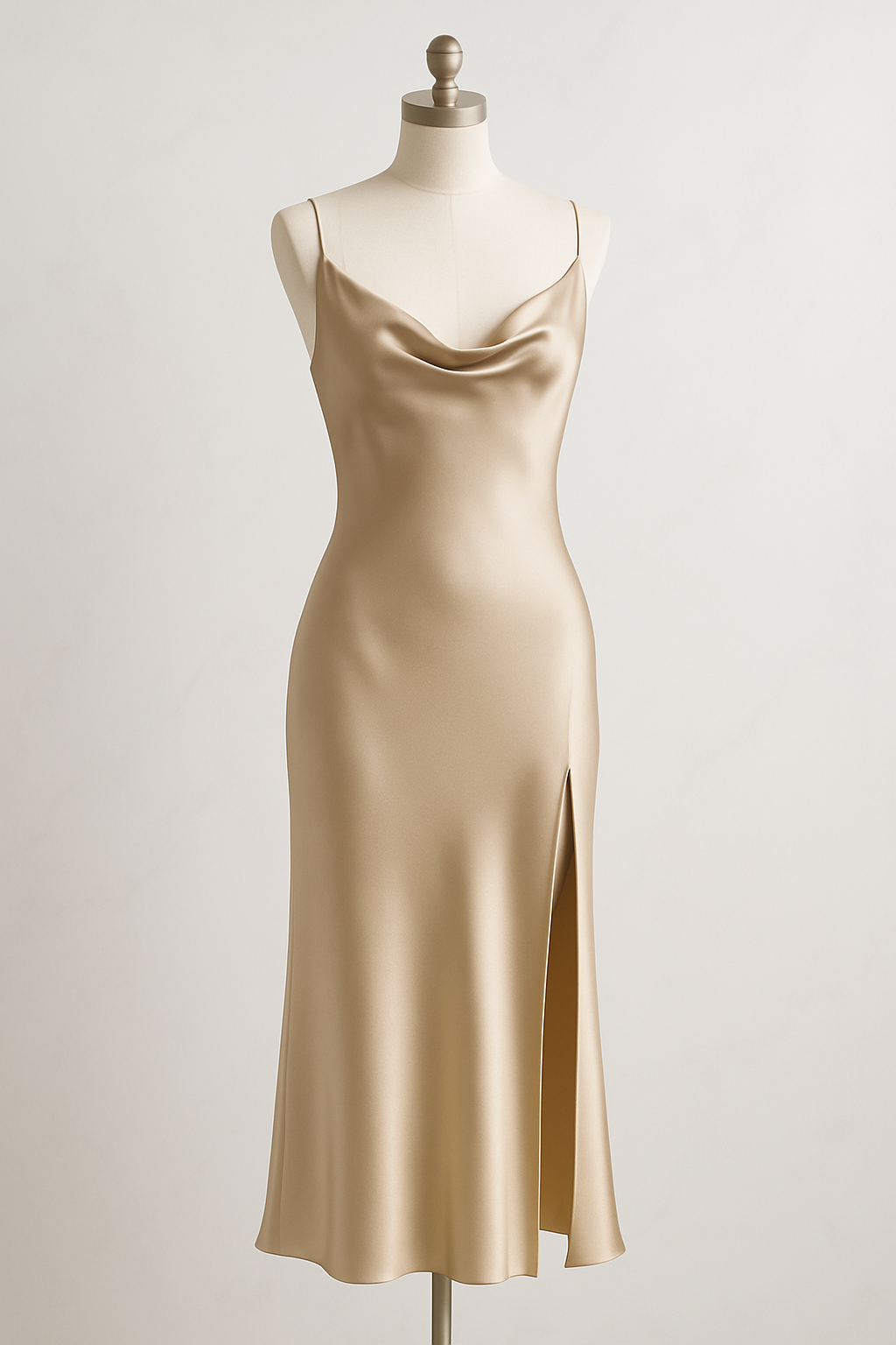 Champagne Silk Slip Dress | Serica House - Image 4