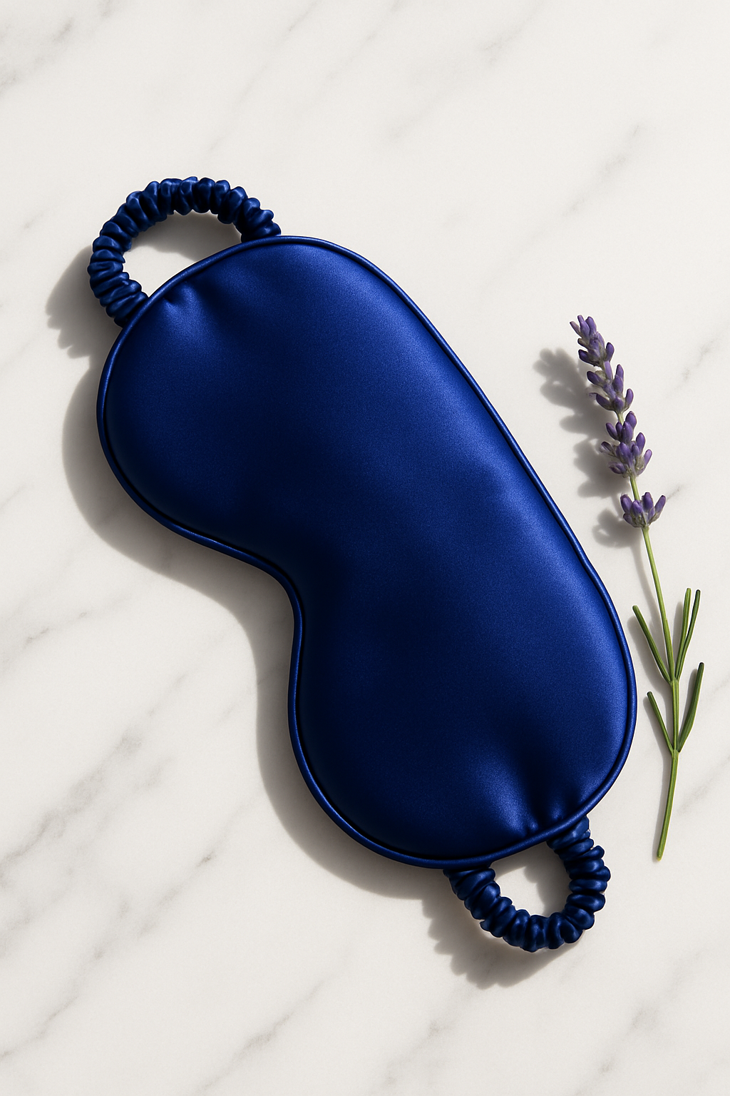 Cobalt Blue Silk Eye Mask – Vibrant Serenity - Image 2