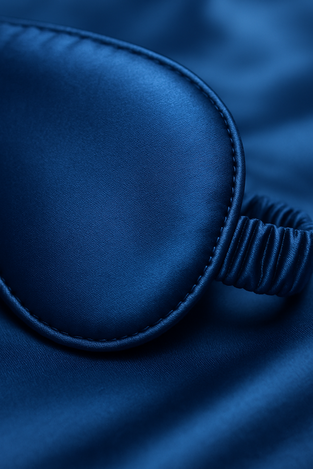 Cobalt Blue Silk Eye Mask – Vibrant Serenity - Image 3