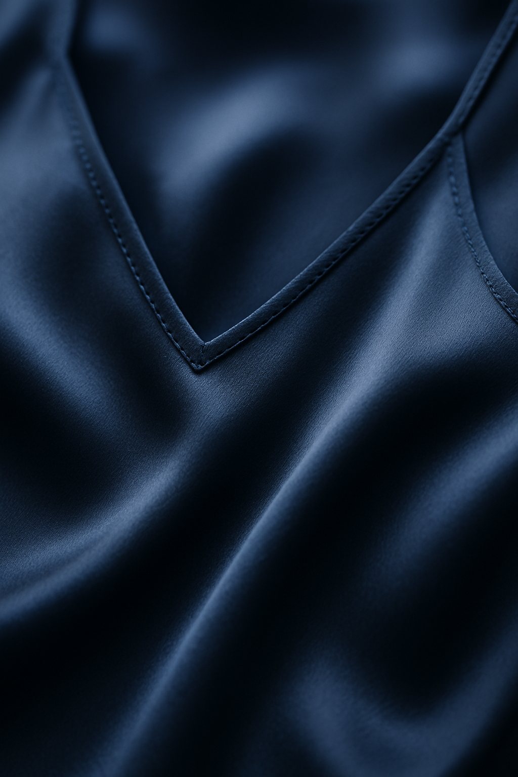 Deep Navy Silk Slip Dress – Elegant Design - Image 3