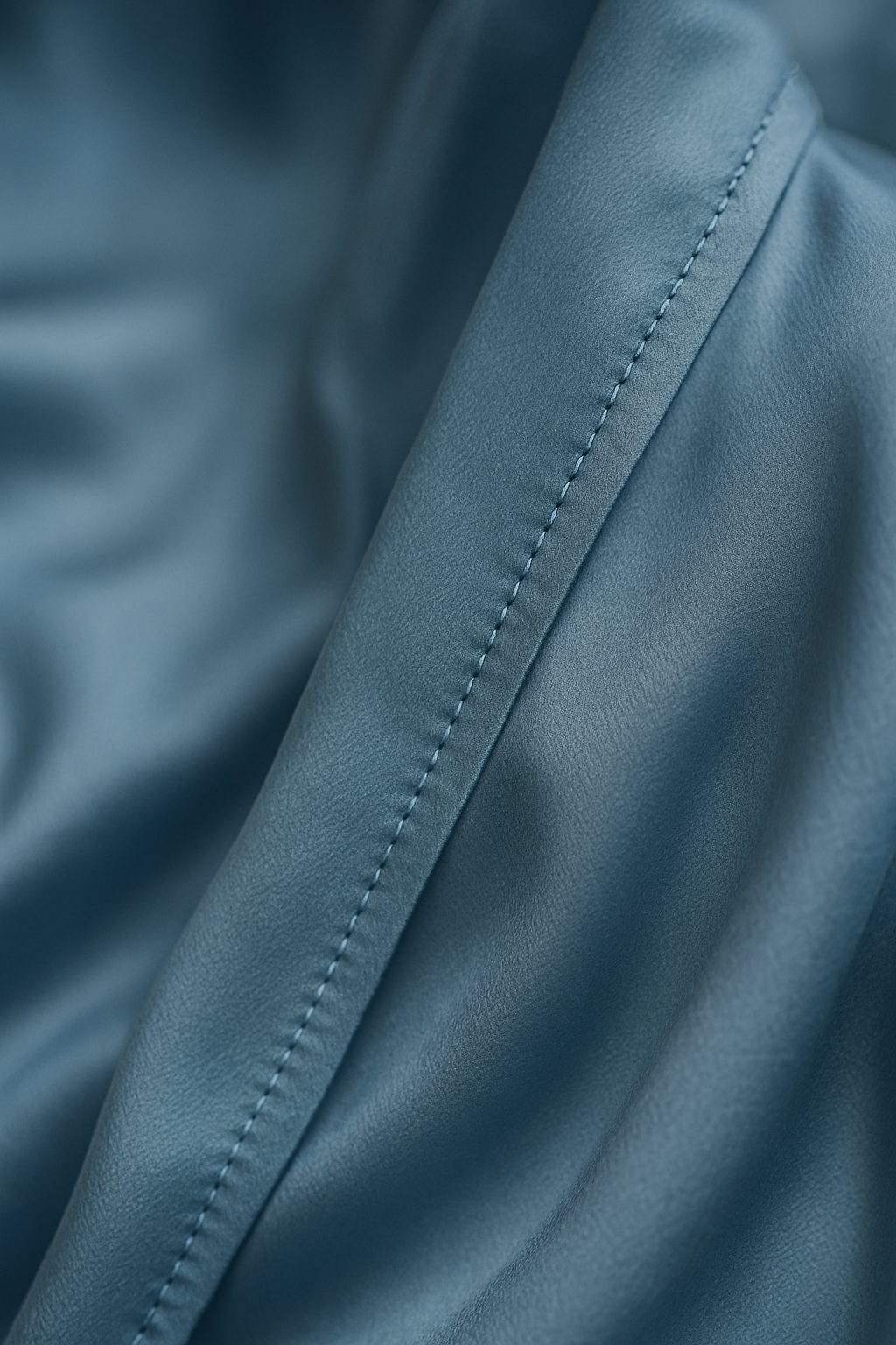 Dusty Blue Silk Kimono Robe – Sheer Elegance - Image 3