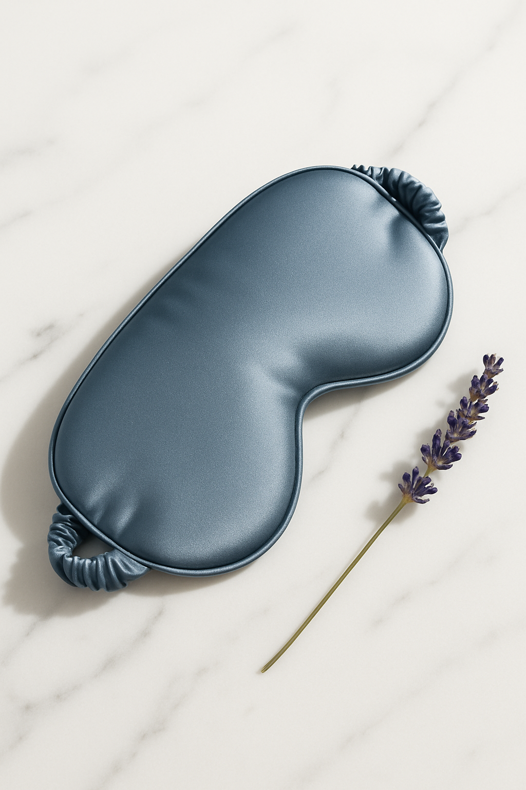 Dusty Blue Silk Sleep Mask – Stylish Relaxation - Image 2