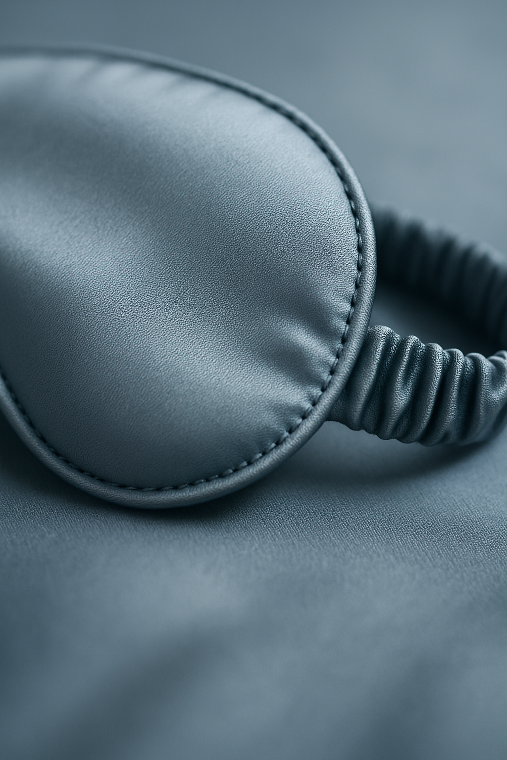 Dusty Blue Silk Sleep Mask – Stylish Relaxation - Image 3