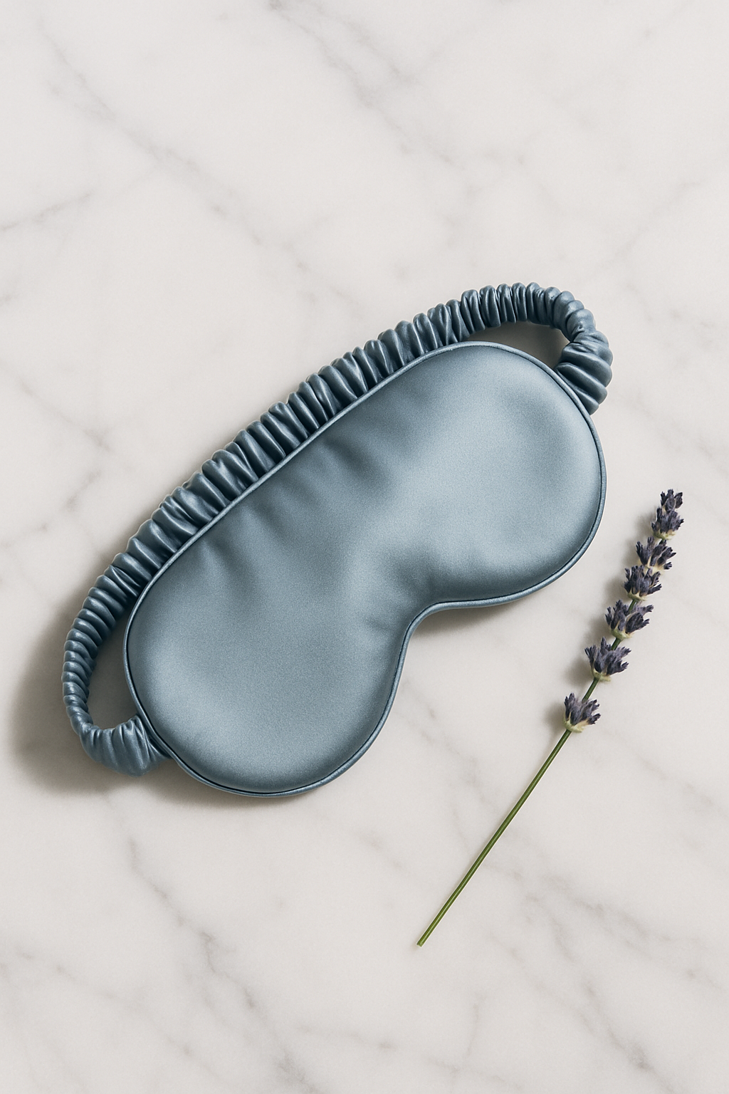 Dusty Blue Silk Sleep Mask – Stylish Relaxation