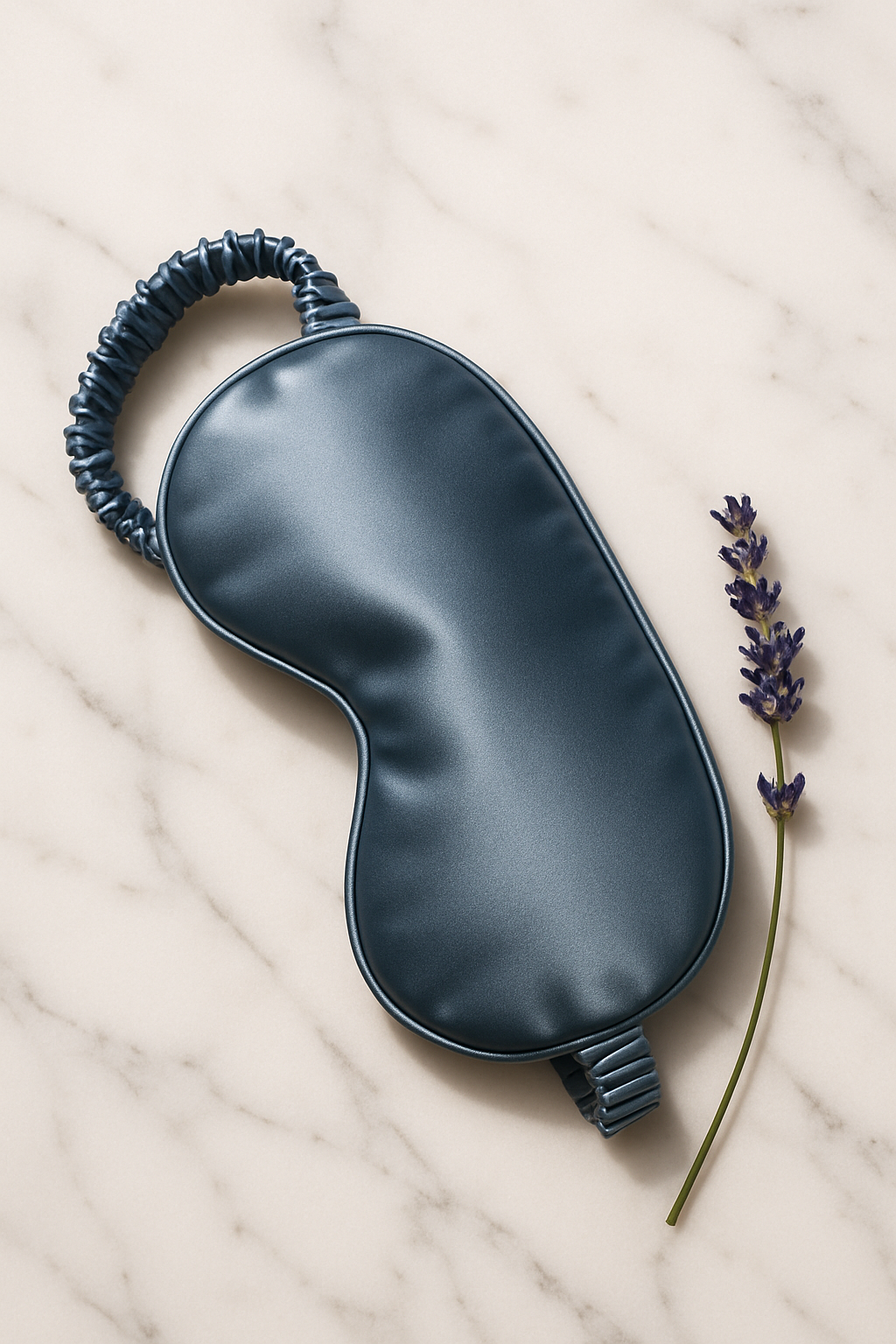 Dusty Blue Silk Sleep Mask – Stylish Relaxation - Image 4