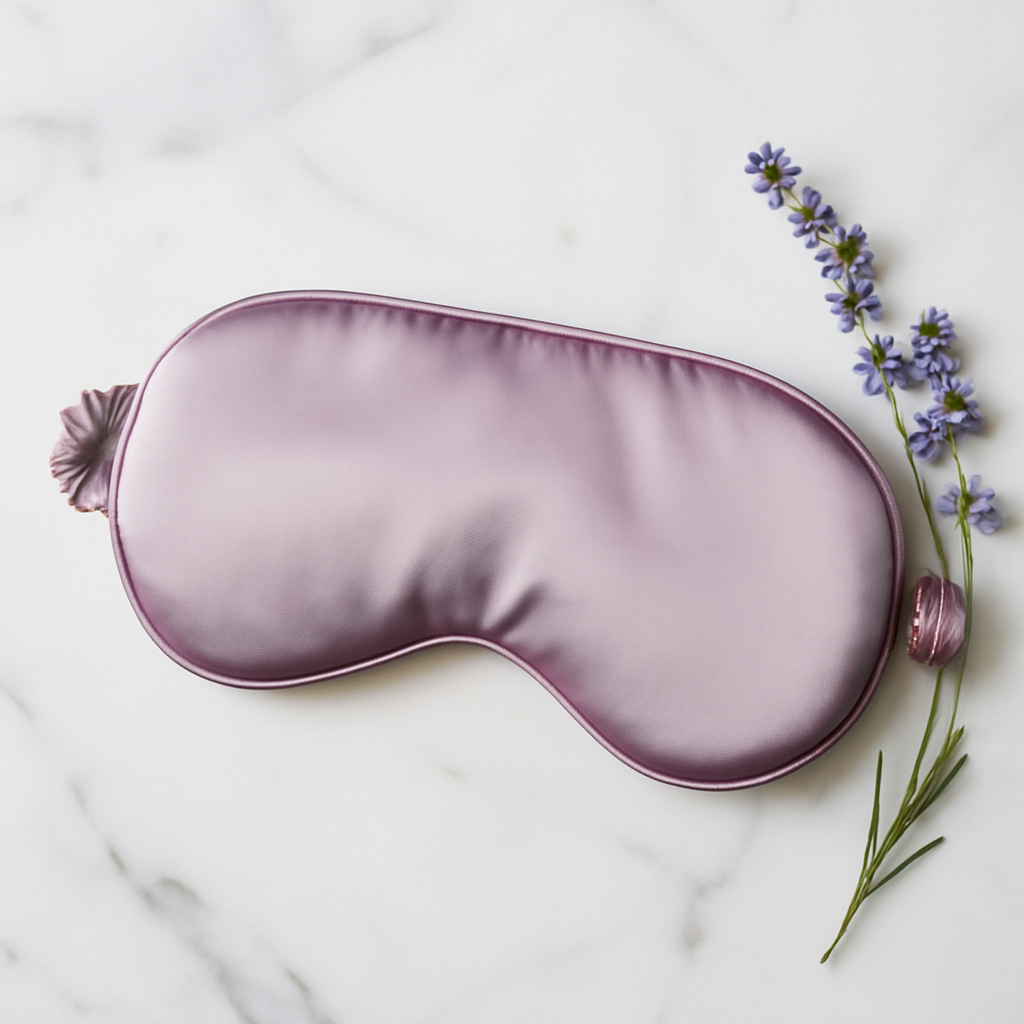 Dusty Lilac Silk Eye Mask – Elegant Sleep - Image 4