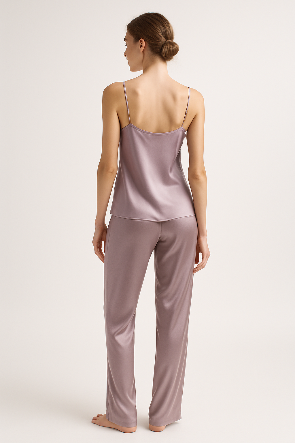 Dusty Lilac Silk Sleep Set | Luxury Pajamas - Image 2