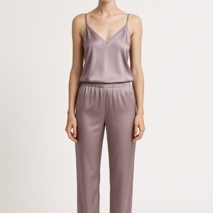Dusty Lilac Silk Sleep Set | Luxury Pajamas