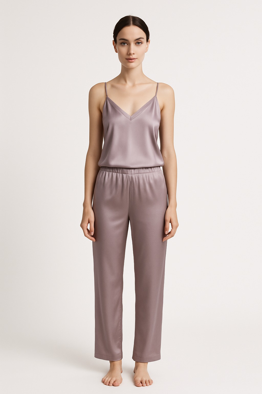Dusty Lilac Silk Sleep Set | Luxury Pajamas