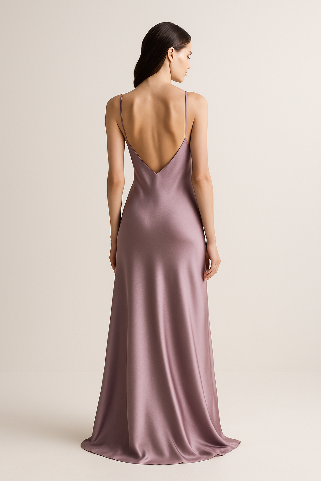 Dusty Lilac Silk Slip Dress – Timeless Style | Serica - Image 2