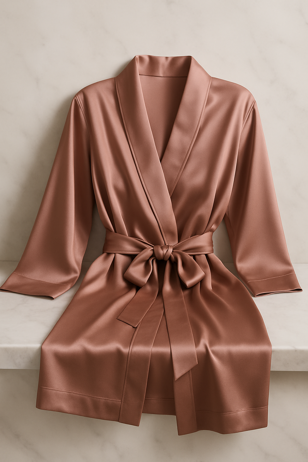 Dusty Rose Silk Robe | Timeless Elegance - Image 4