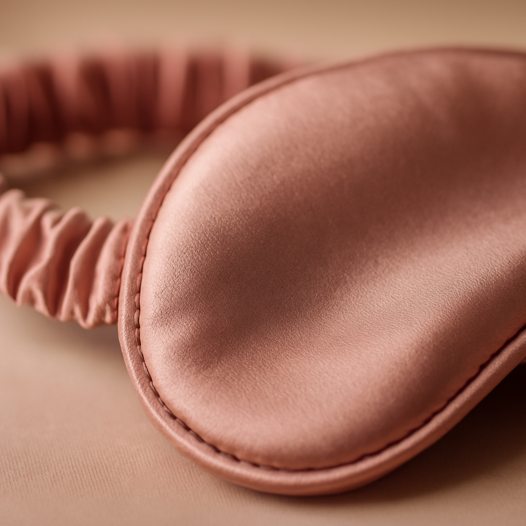 Dusty Rose Silk Eye Mask – Luxury Rest - Image 3