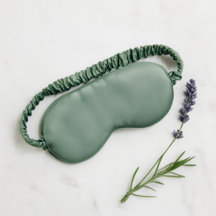 Dusty Sage Silk Eye Mask – Sleep in Style