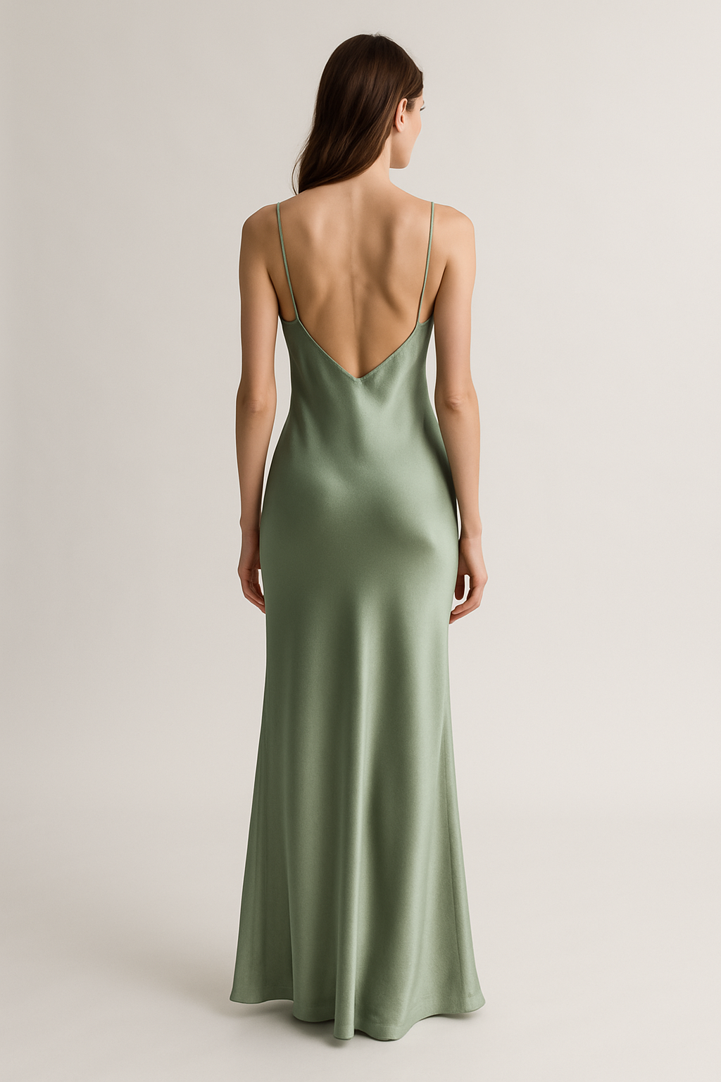 Dusty Sage Silk Slip Dress - Serica House - Image 2