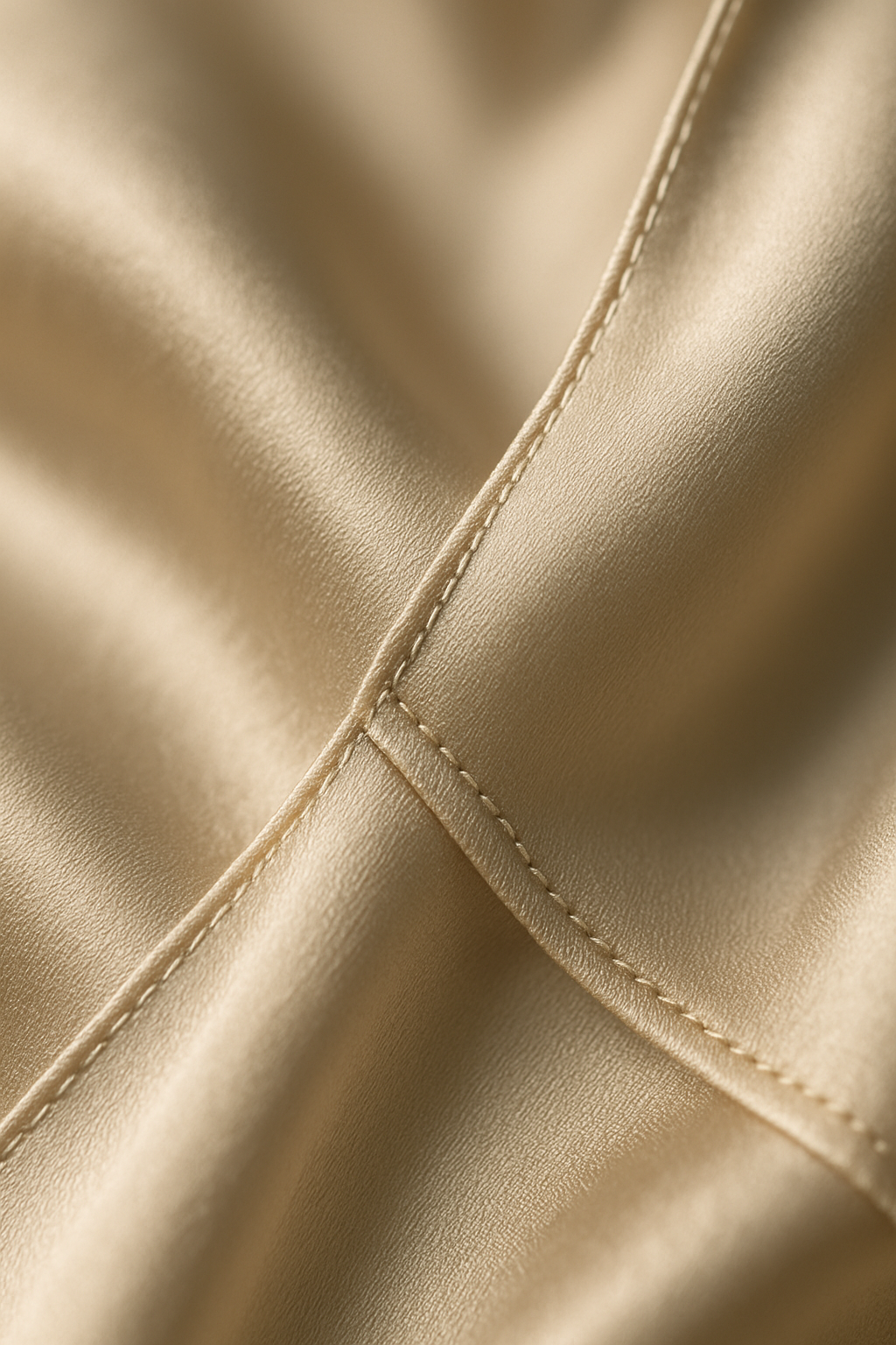 Ecru Long Bias-Cut Silk Dress - Serica House - Image 3