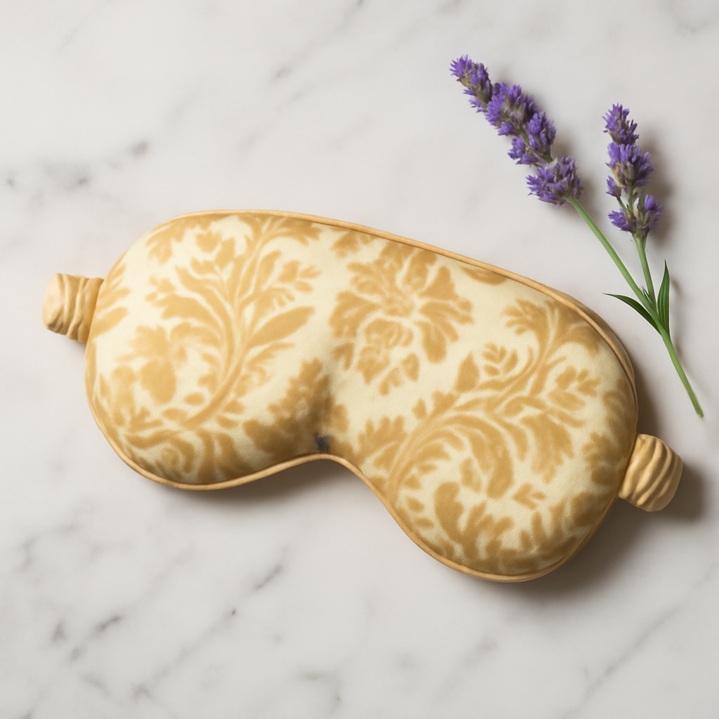 Luxury Gold-Print Silk Eye Mask – Exquisite Sleep - Image 4