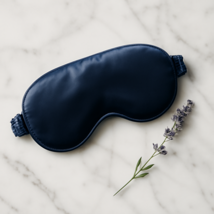 Ink Blue Silk Sleep Mask – Relaxation Redefined