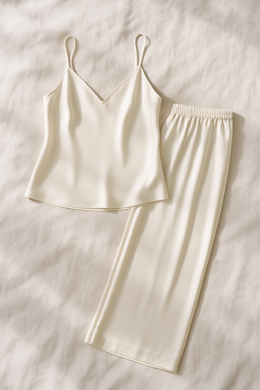 Ivory Silk Camisole & Pant Set | Serica House - Image 4
