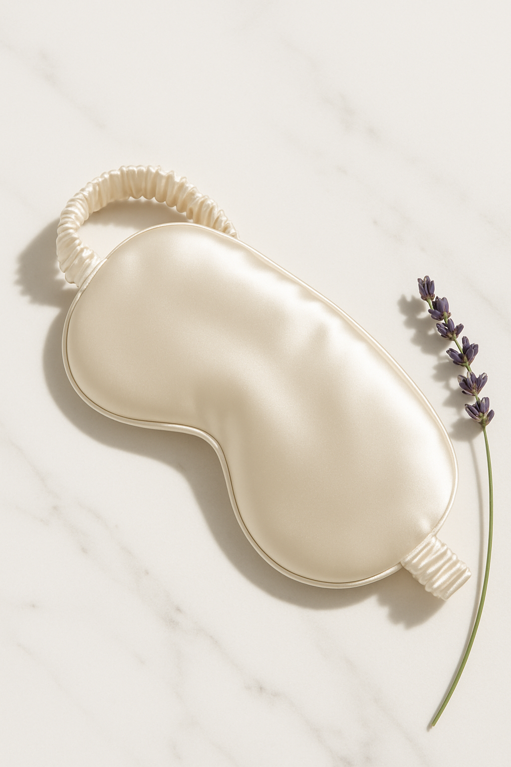 Ivory Mulberry Silk Sleep Mask – Restful Retreat - Image 2