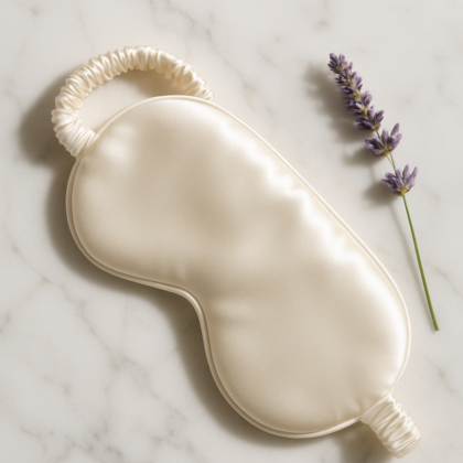 Ivory Mulberry Silk Sleep Mask – Restful Retreat