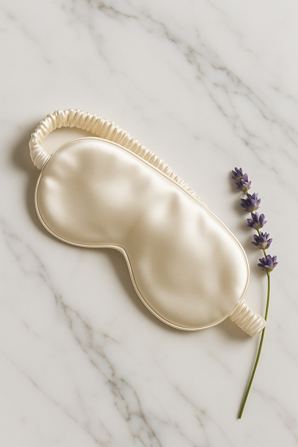 Ivory Mulberry Silk Sleep Mask – Restful Retreat - Image 4
