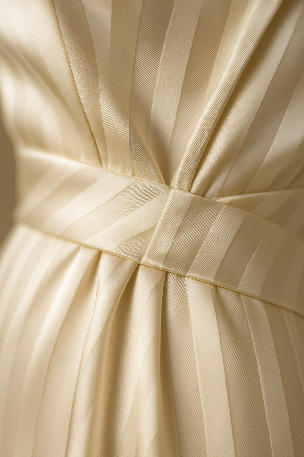 Ivory Striped Silk Midi Dress - Serica House - Image 4