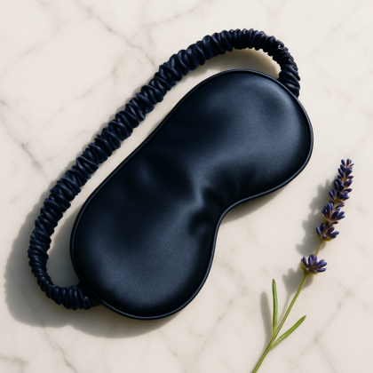 Midnight Navy Luxury Silk Eye Mask – Serica Rest