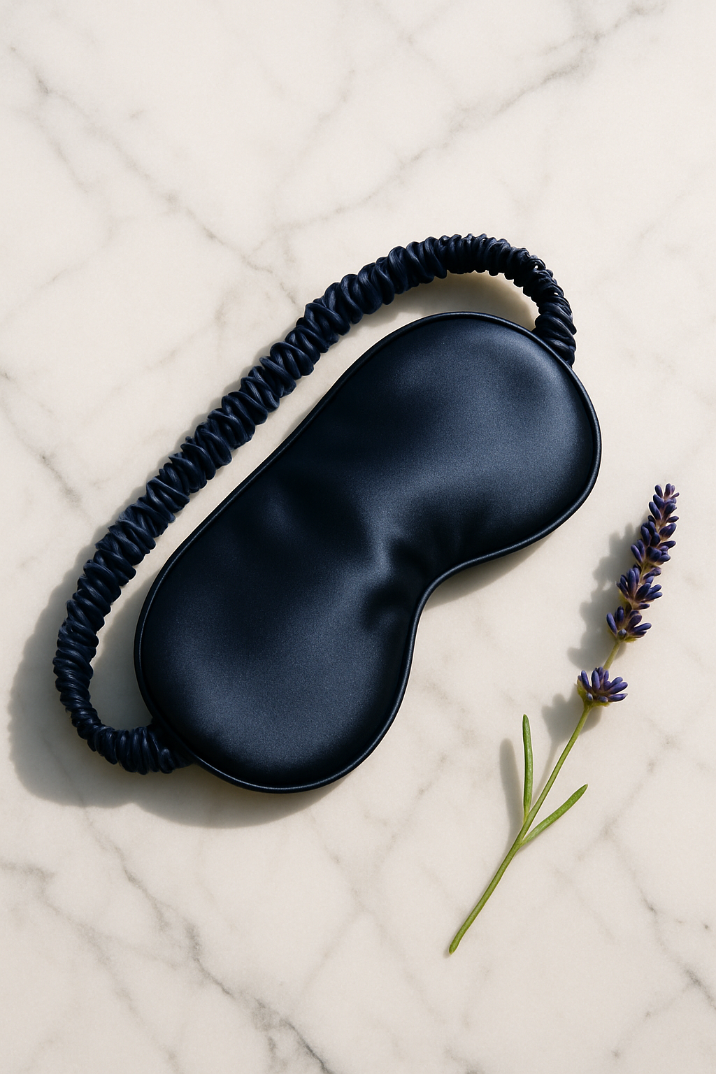 Midnight Navy Luxury Silk Eye Mask – Serica Rest