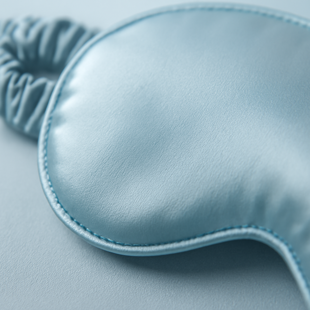 Pale Blue Silk Eye Mask – Tranquil Sleep - Image 3