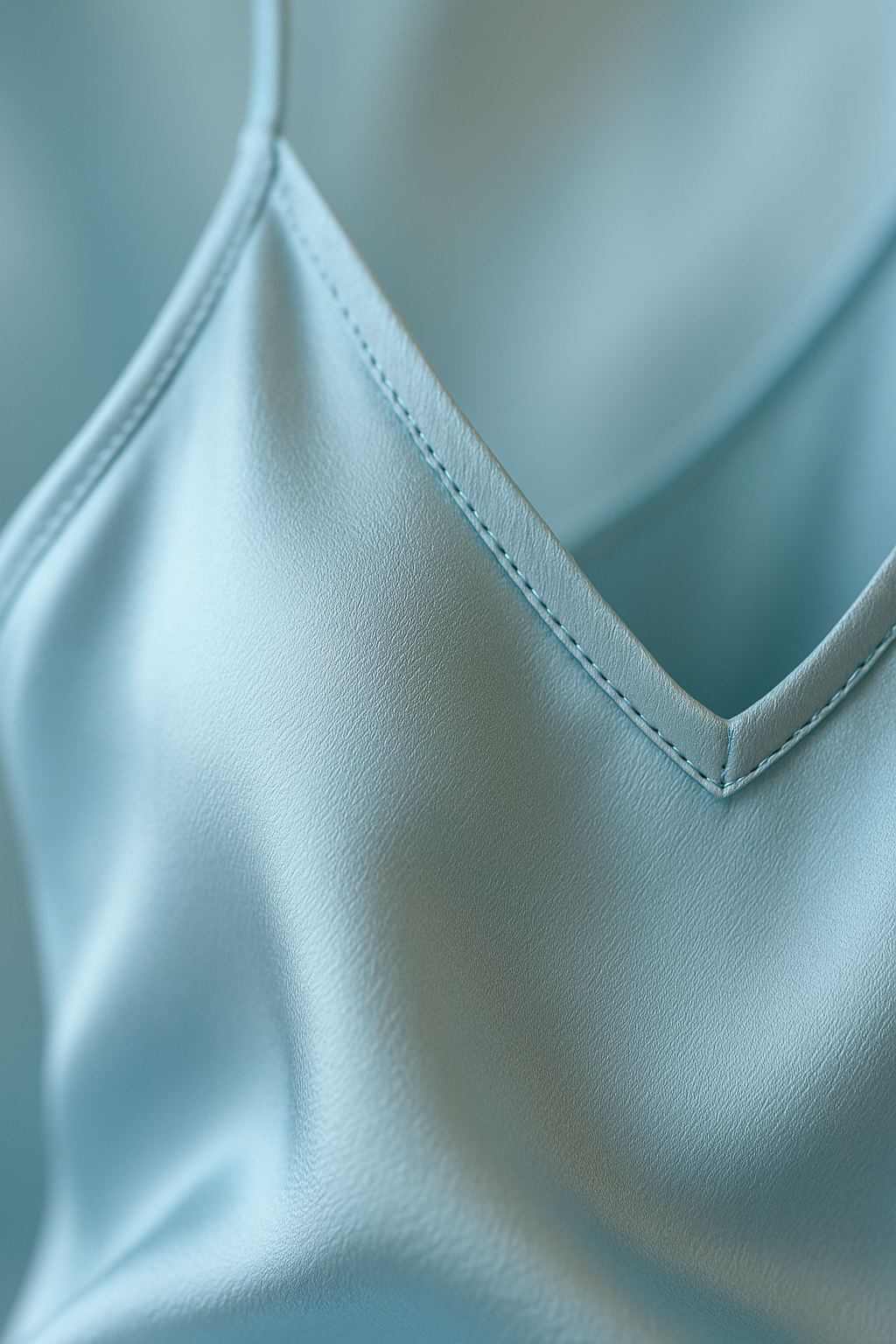 Pale Blue Silk Slip Dress - Serica House - Image 3