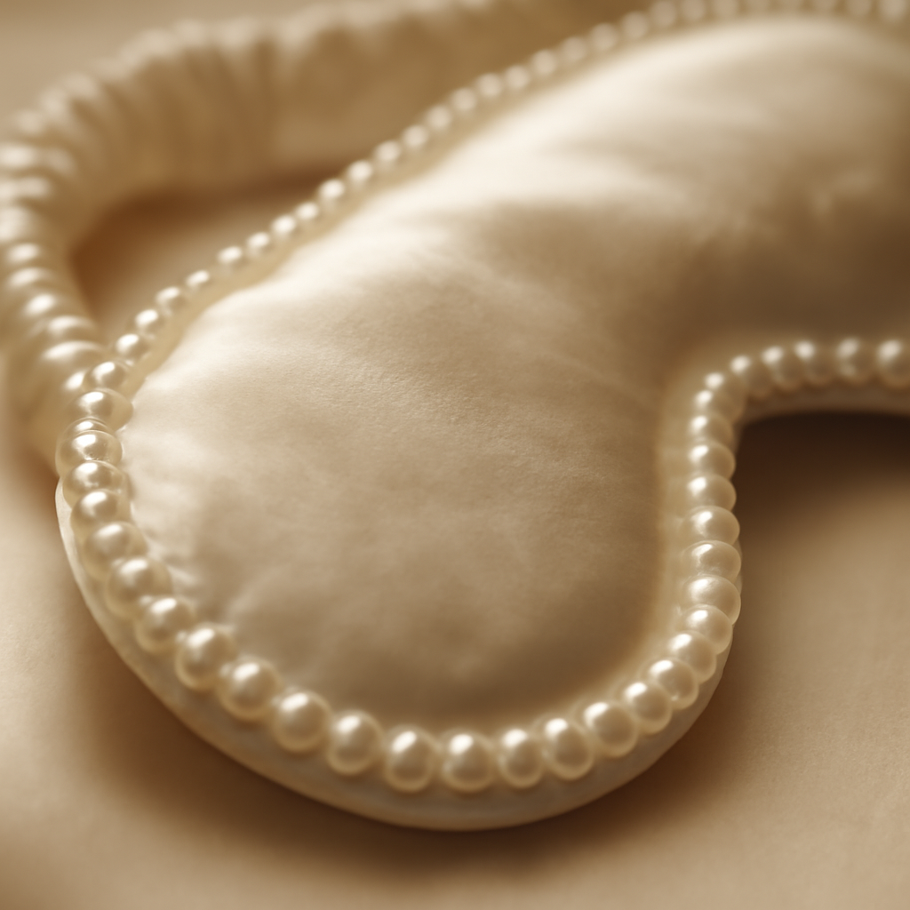 Pearl Embroidered Silk Eye Mask | Serica House - Image 3