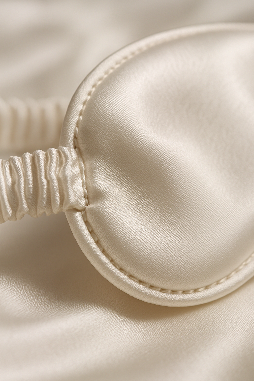 Pearl White Silk Eye Mask – Serene Sleep - Image 3