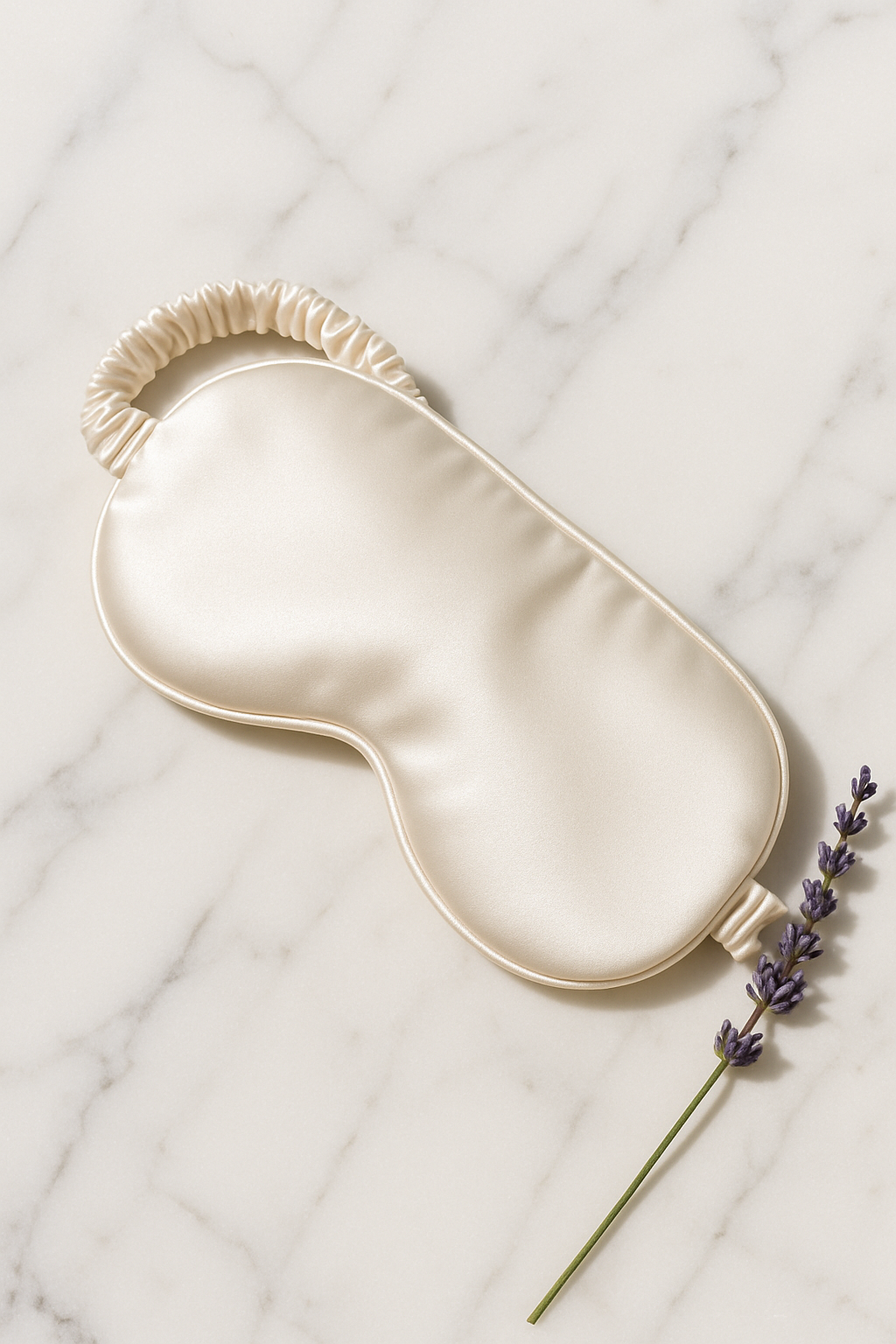 Pearl White Silk Eye Mask – Serene Sleep