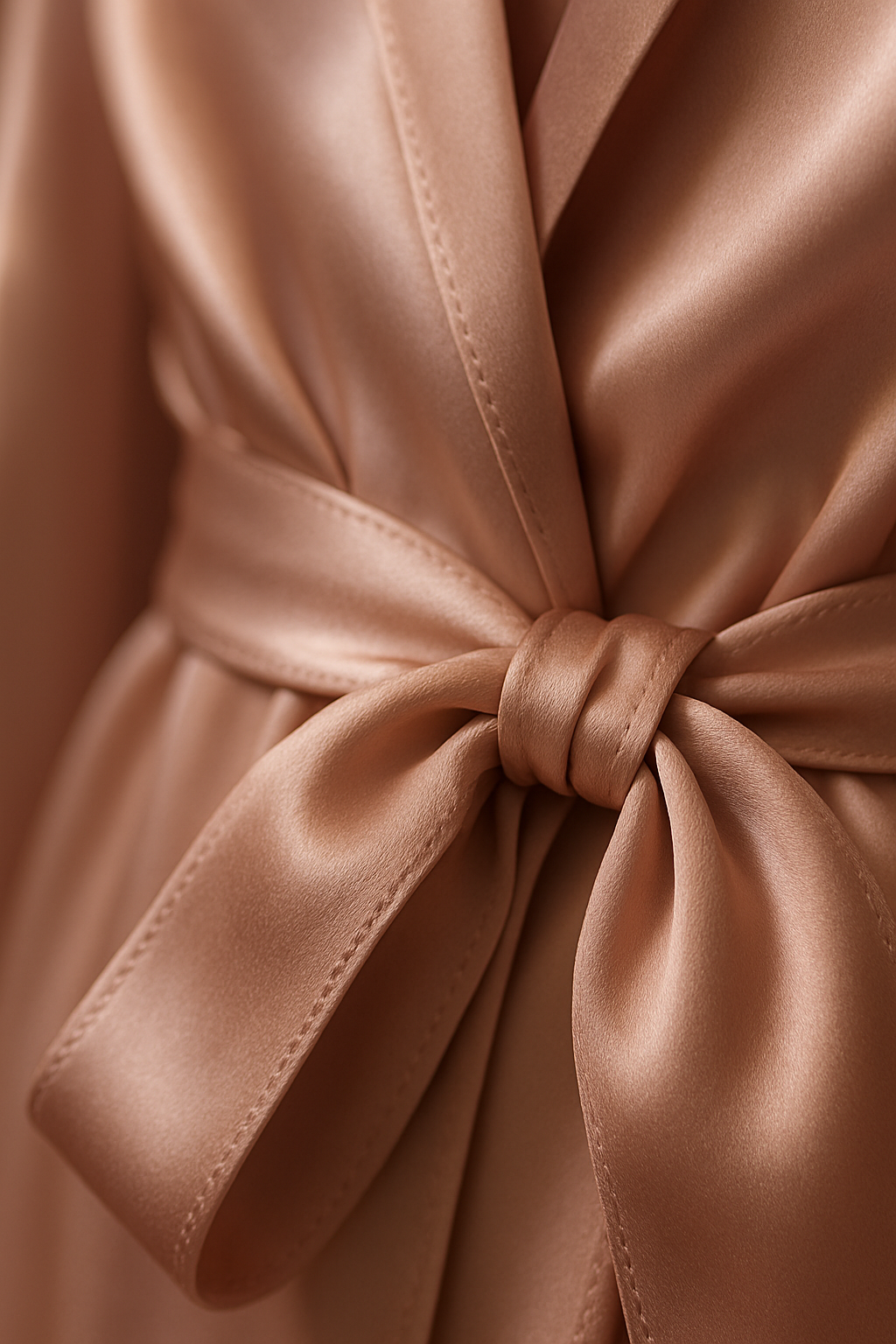 Rose Quartz Silk Short Robe | Serica Luxury - Image 3