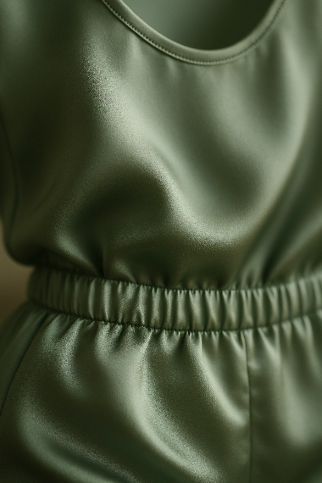Sage Silk Shorts & Tank Set – Serica Comfort - Image 3