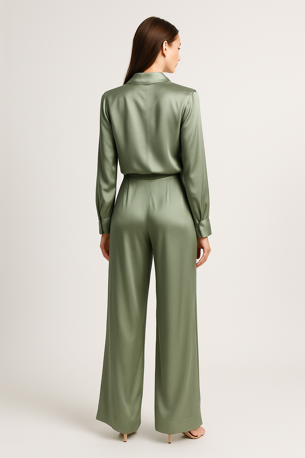Sage Silk Pajama Set | Serica Luxe Comfort - Image 2