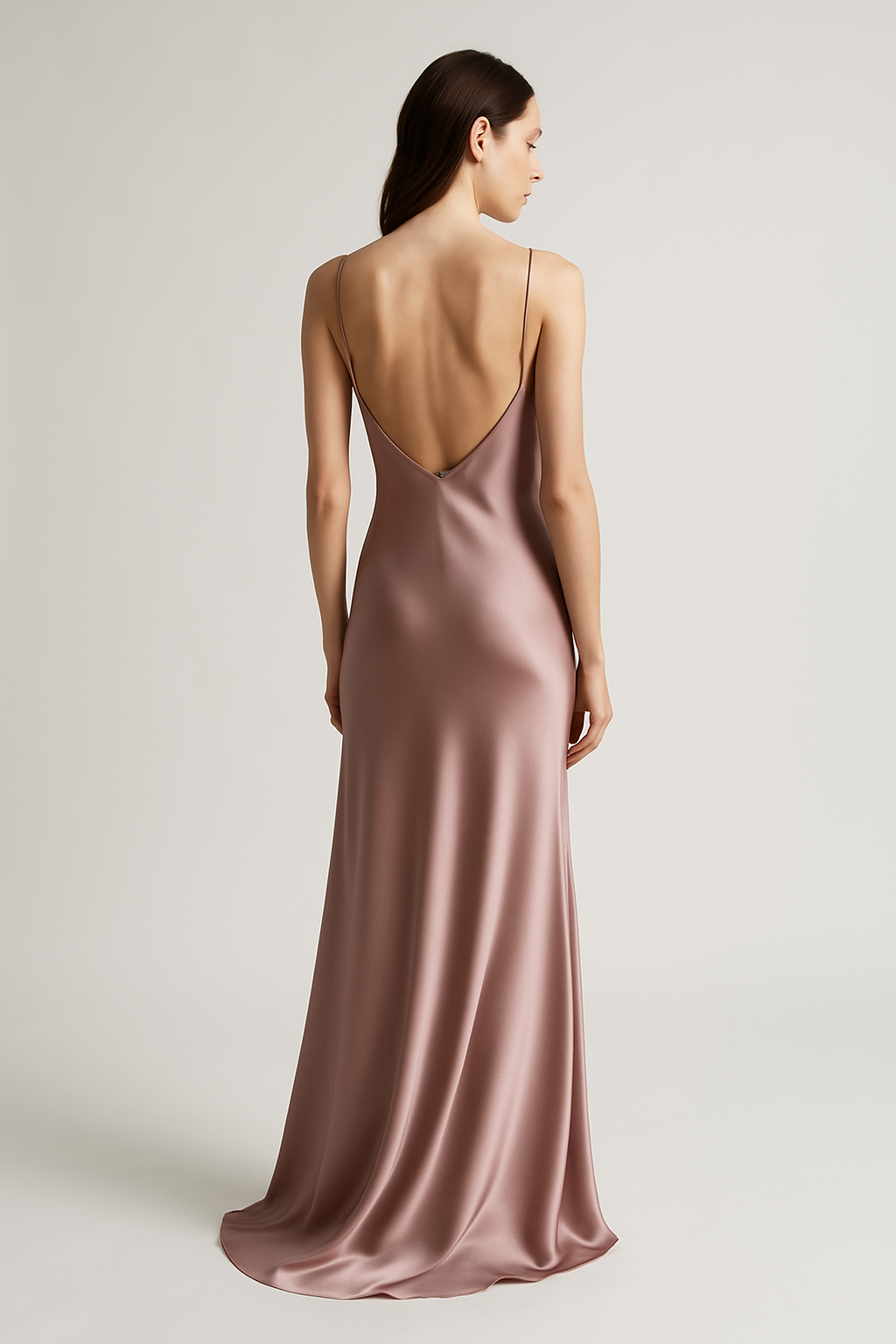 Soft Mauve Silk Slip Dress - Serica House - Image 2